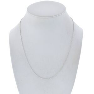 Vintage Sterling Silver 925 1.3mm Cable Link Chain Necklace 18"
